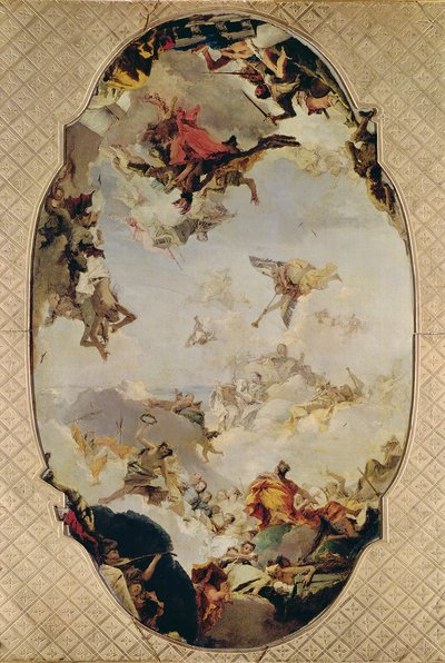 Schets voor De Apotheose van de Pisani-familie, 1760 door Giovanni Battista Tiepolo